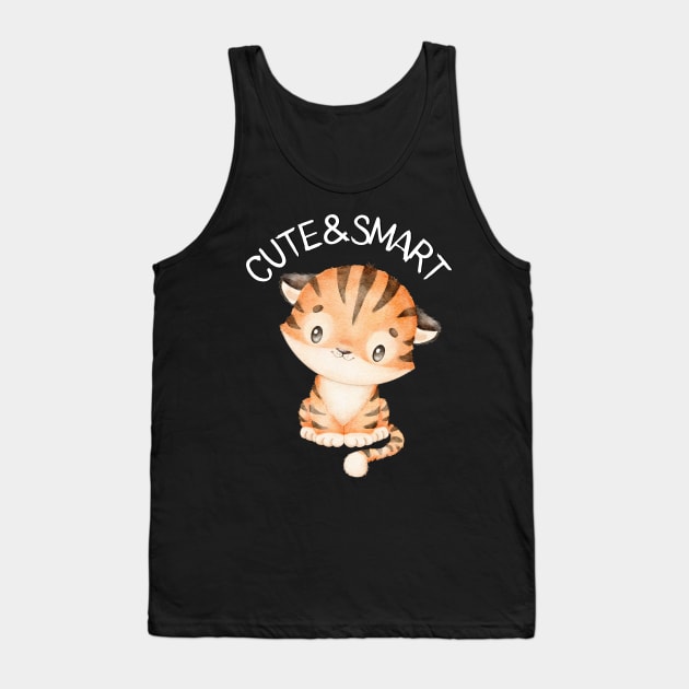 Cute and Smart Cookie Sweet kitty baby tiger cute baby outfit Tank Top by BoogieCreates